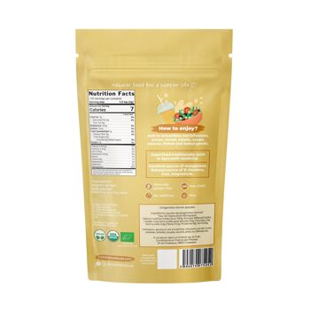 ORGANIC GINGER POWDER, rear view, high nutrients