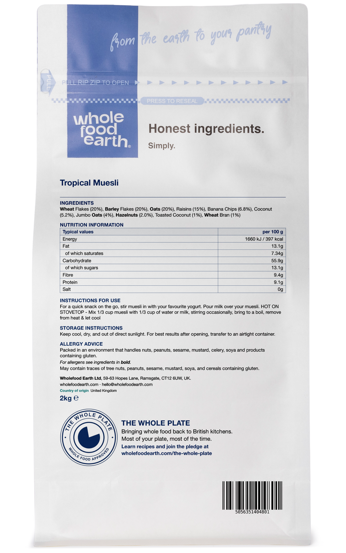 Tropical Muesli - A Blend of Flakes with Dried Fruit & Nuts