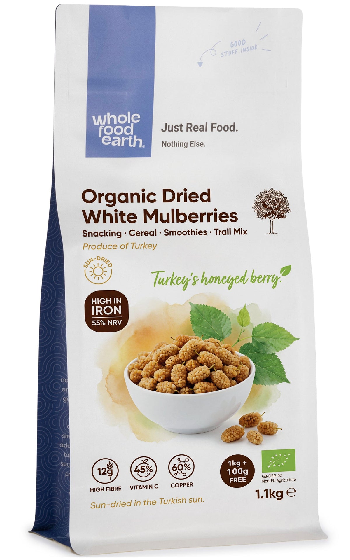 Organic White Mulberries