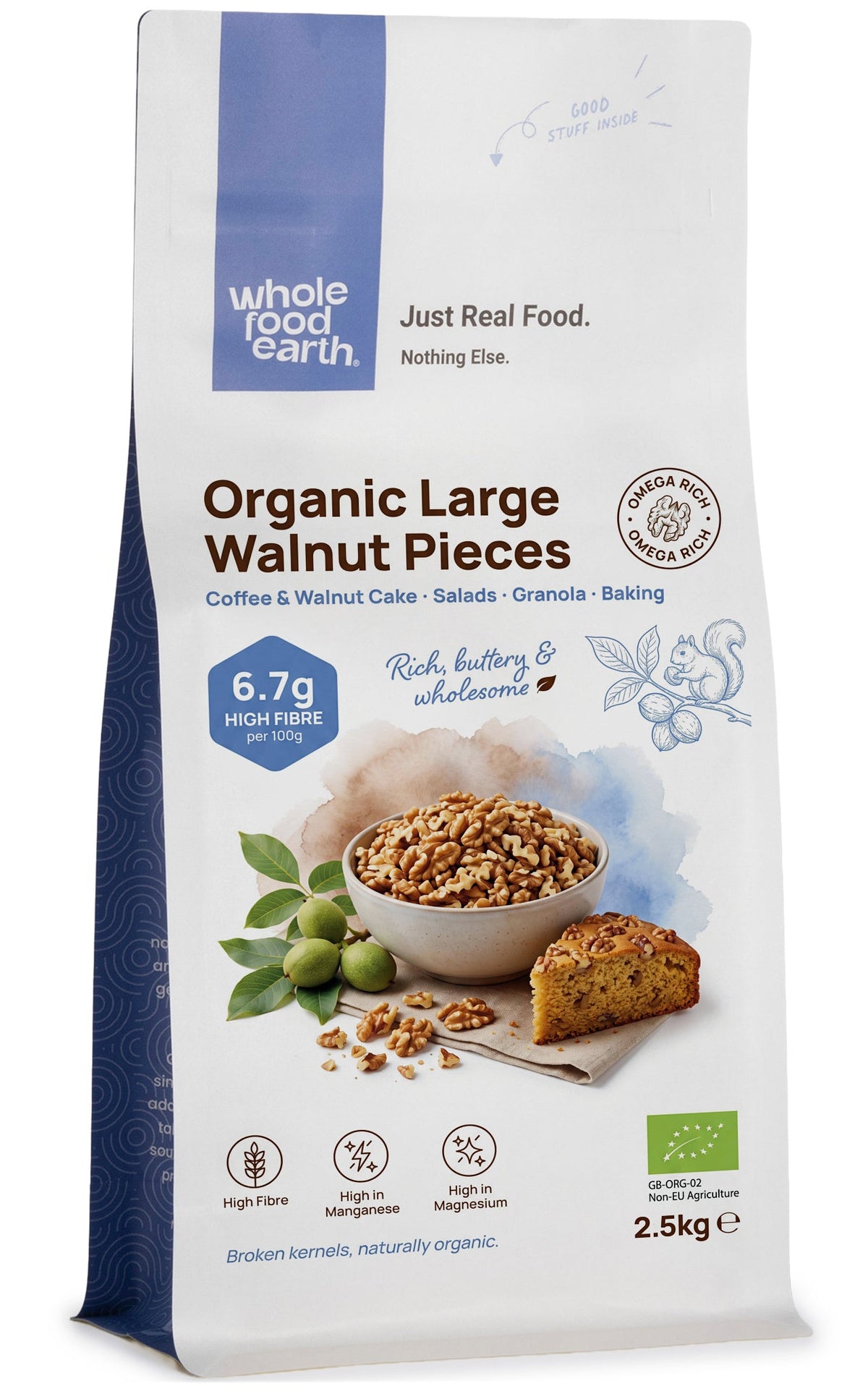 Organic Light Walnuts Pieces