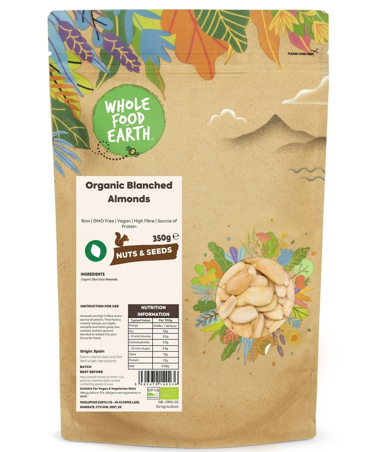 Organic Blanched Almonds
