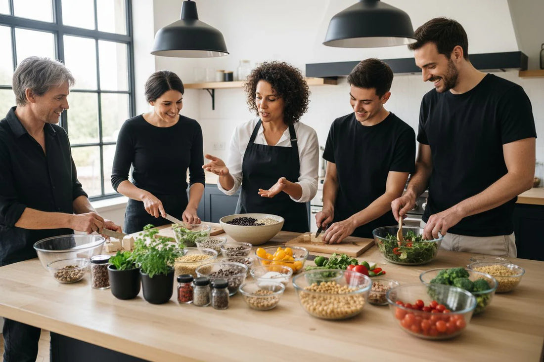 plant-based protein, healthy cooking, educational kitchen