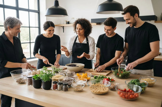 plant-based protein, healthy cooking, educational kitchen