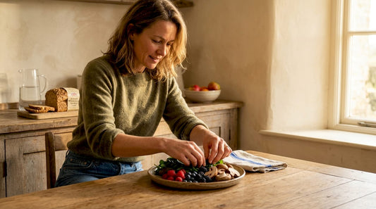 Woman preparing phytonutrient-rich lunch