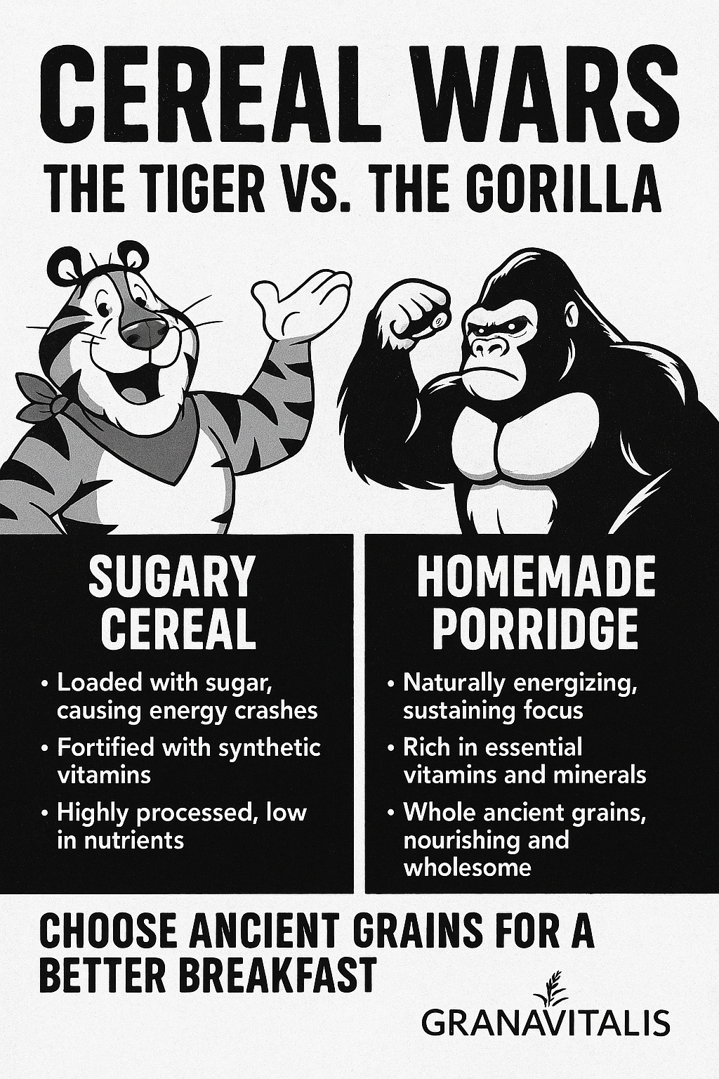 Cereal Wars: The Tiger vs. The Gorilla — Who Really Fuels Your Kids Better?