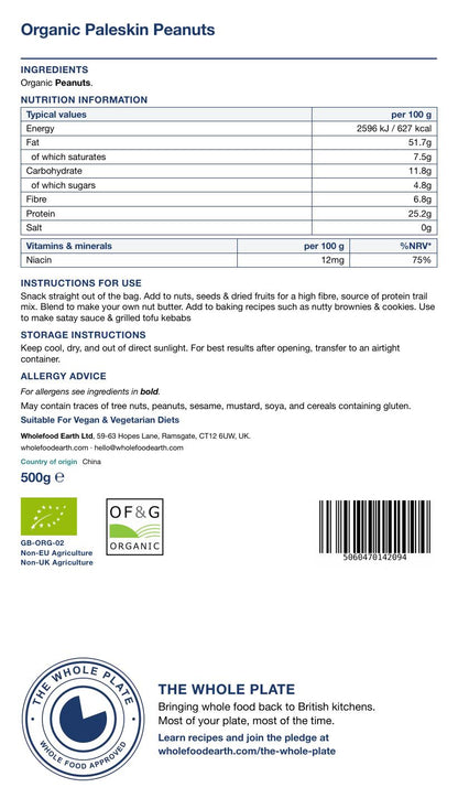 Organic Paleskin Peanuts