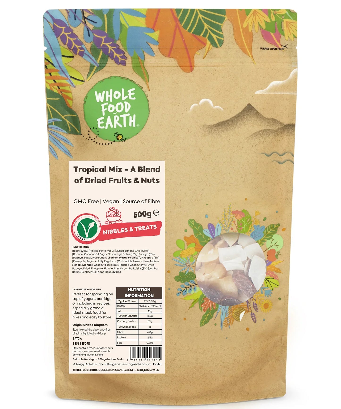 Tropical Mix - A Blend of Dried Fruits & Nuts