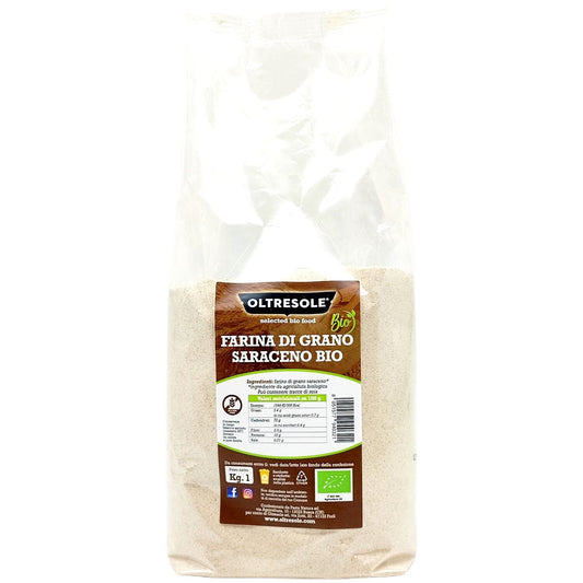 BIO BUCKWHEAT FLOUR 1 Kg, front view, ancient grains, nutrient dense