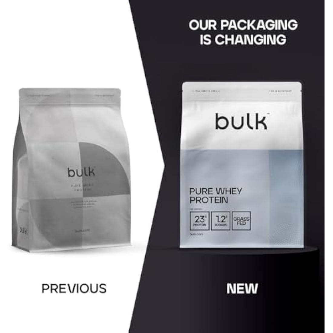 Bulk Pure Whey Protein Powder Shake, Vanilla, 1 kg, Packaging May Vary