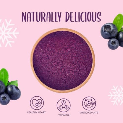 Freeze Dried Wild Blueberry Powder 500g - 100% Natural and Pure Ground Blueberries - Superfood Fruit Powder for Baking, Yoghurt, Smoothie, Cocktails - Dehydrated Freeze Dried Fruit Powder