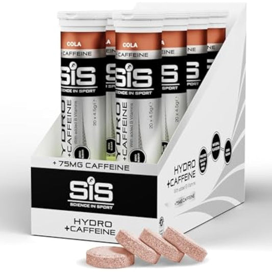 Science in Sport HYDRO Electrolyte Tablets 160 pcs. Cola + Caffeine – Vegan & Gluten-Free, With Sodium, Calcium, Potassium & Magnesium for Balanced Electrolyte Levels (packaging may vary)