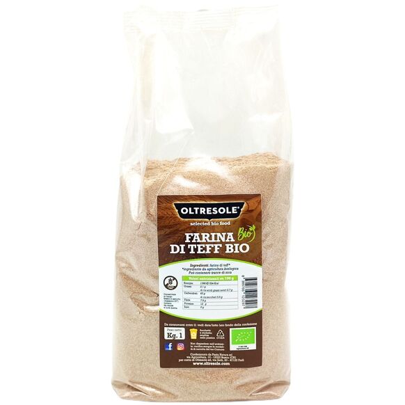 ORGANIC TEFF FLOUR 1 Kg, front view, ancient grains, high protein