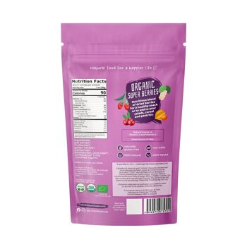 ORGANIC SuperBerry Mix - goji, cranberries, blackberries, physalis, rear view