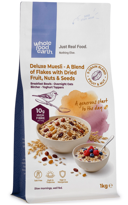 Deluxe Muesli - A Blend of Flakes with Dried Fruit, Nuts & Seeds
