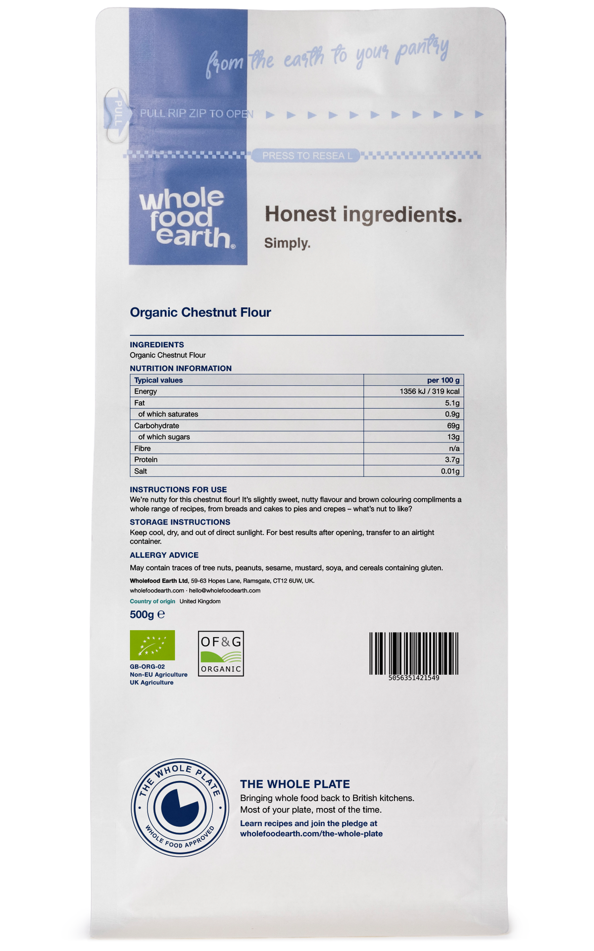 Organic Chestnut Flour