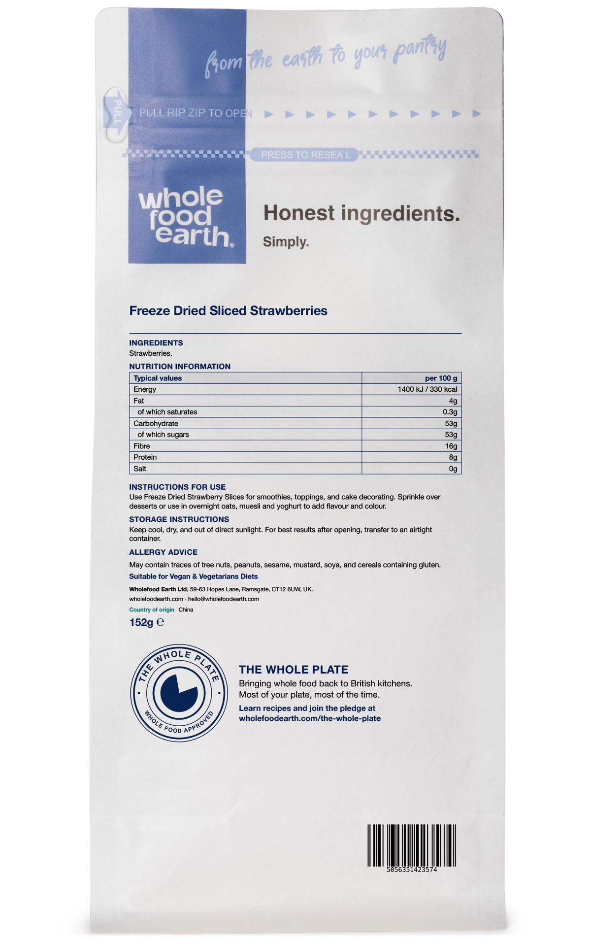 Freeze Dried Sliced Strawberries