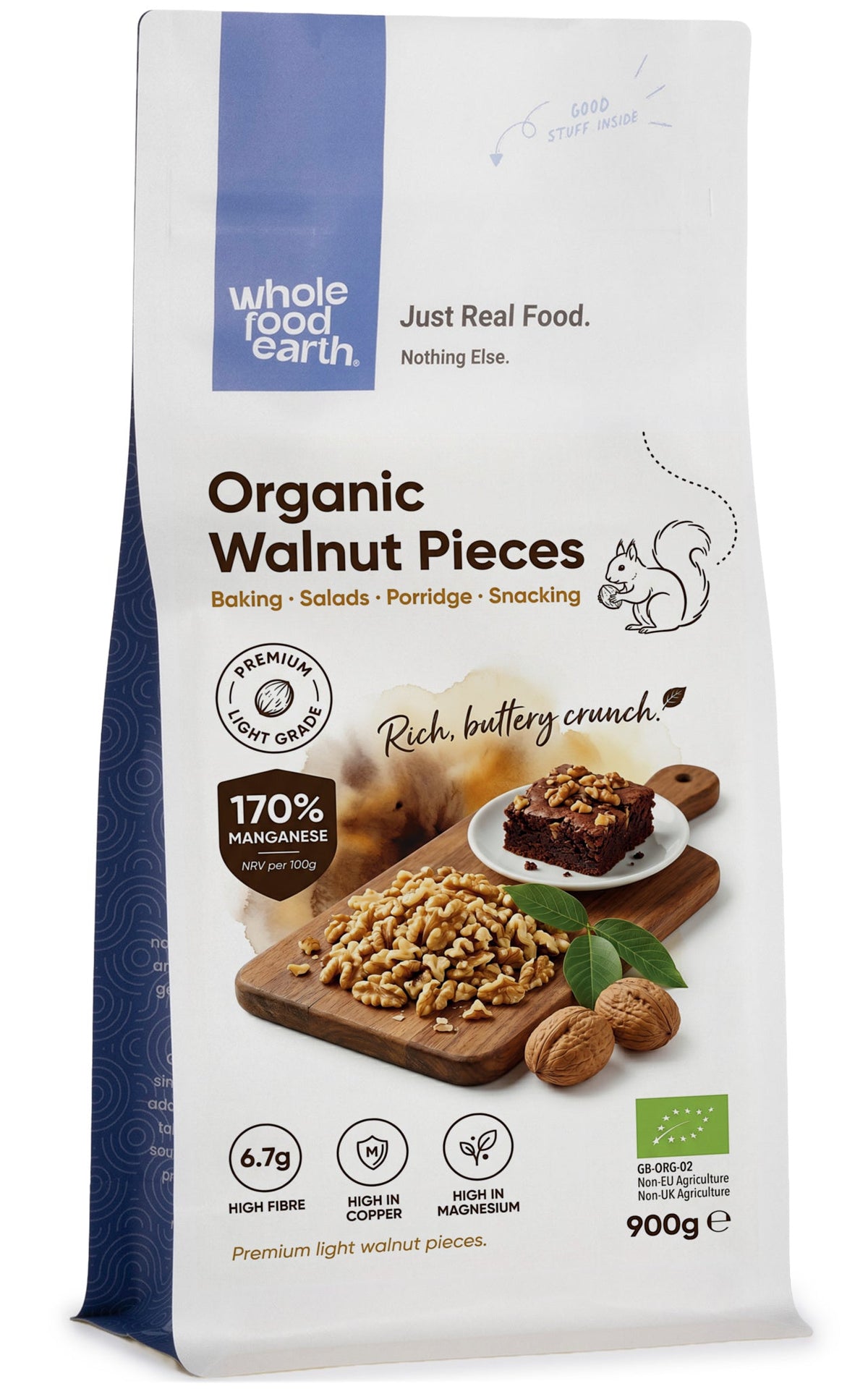 Organic Light Walnuts Pieces