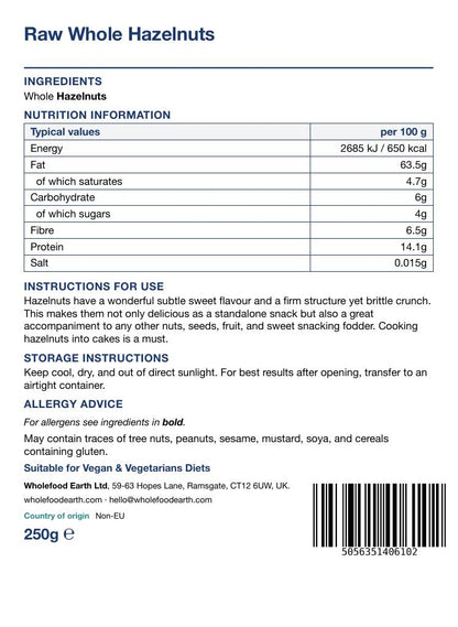 Organic Hazelnuts