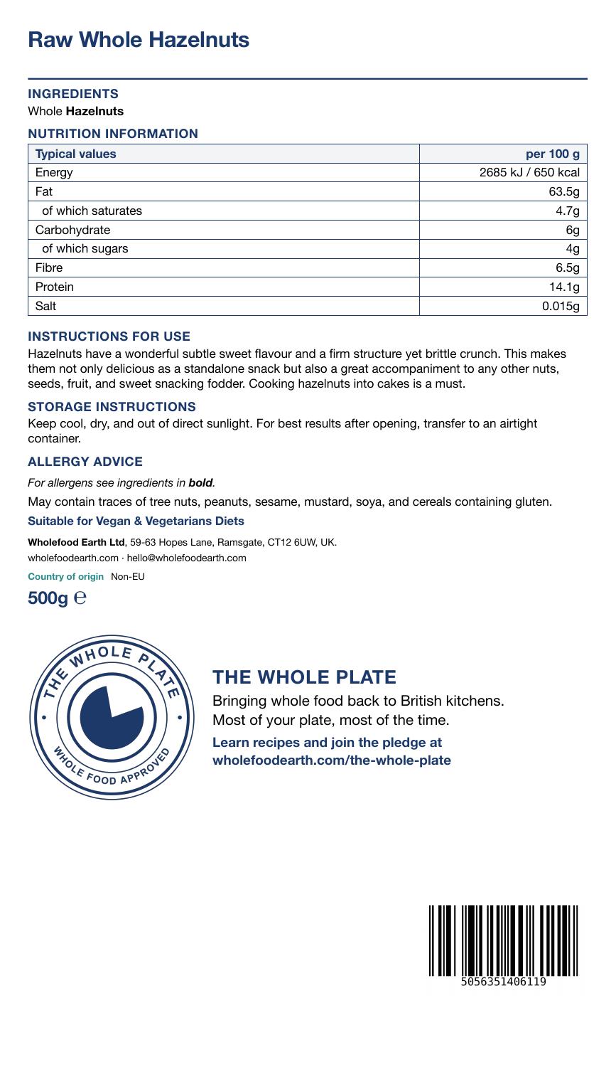 Organic Hazelnuts