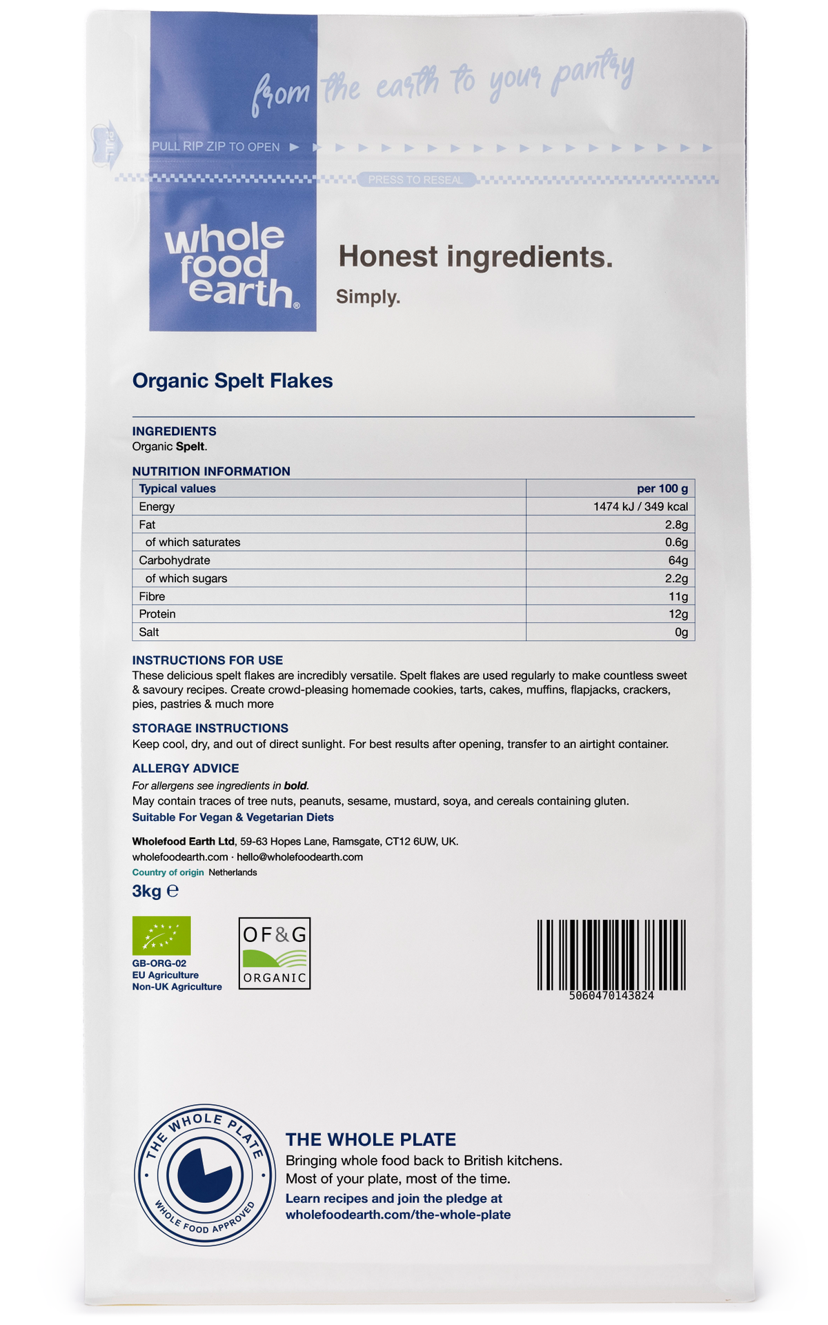 Organic Spelt Flakes