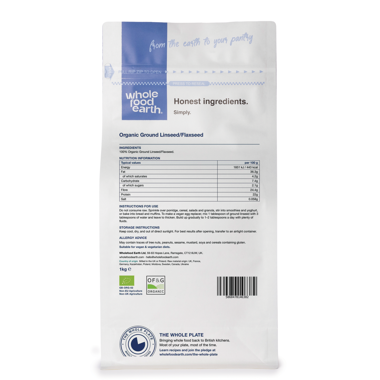 Organic Ground Linseed/Flaxseed