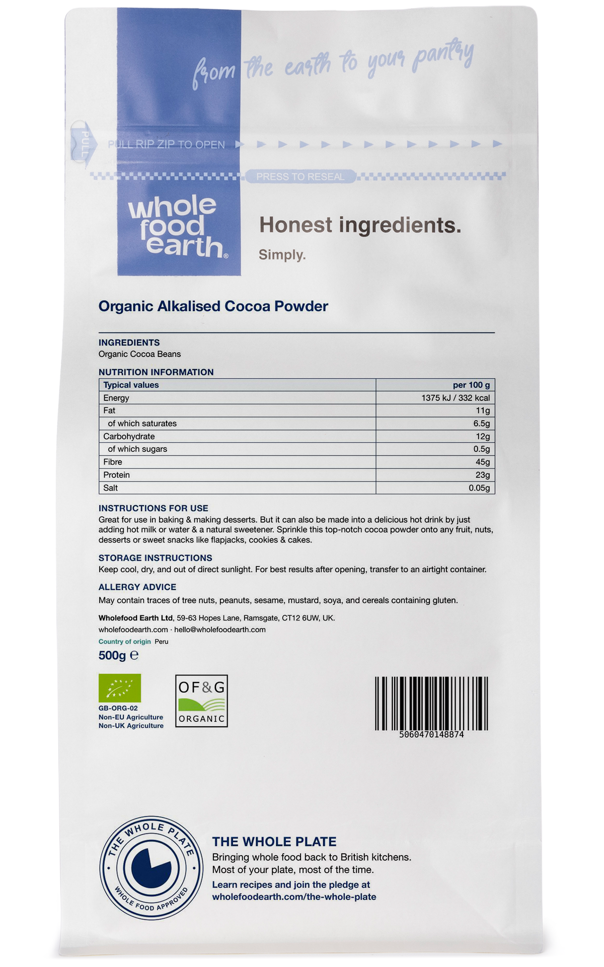 Organic Alkalised Cocoa Powder
