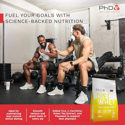 PhD Nutrition Diet Whey Lean Protein Powder | Banana Whey Protein Powder | 1kg Bag [ Packaging May Vary ]