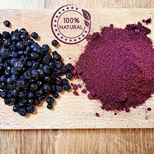 Freeze Dried Wild Blueberry Powder | XL 300g Vaccinium Myrtillus Pure Blueberries Fruit Milled to Bilberry Powder | Make Smoothies Bowls, Superfood Like Aronia, Acai Berry Powder | ZingyZoo