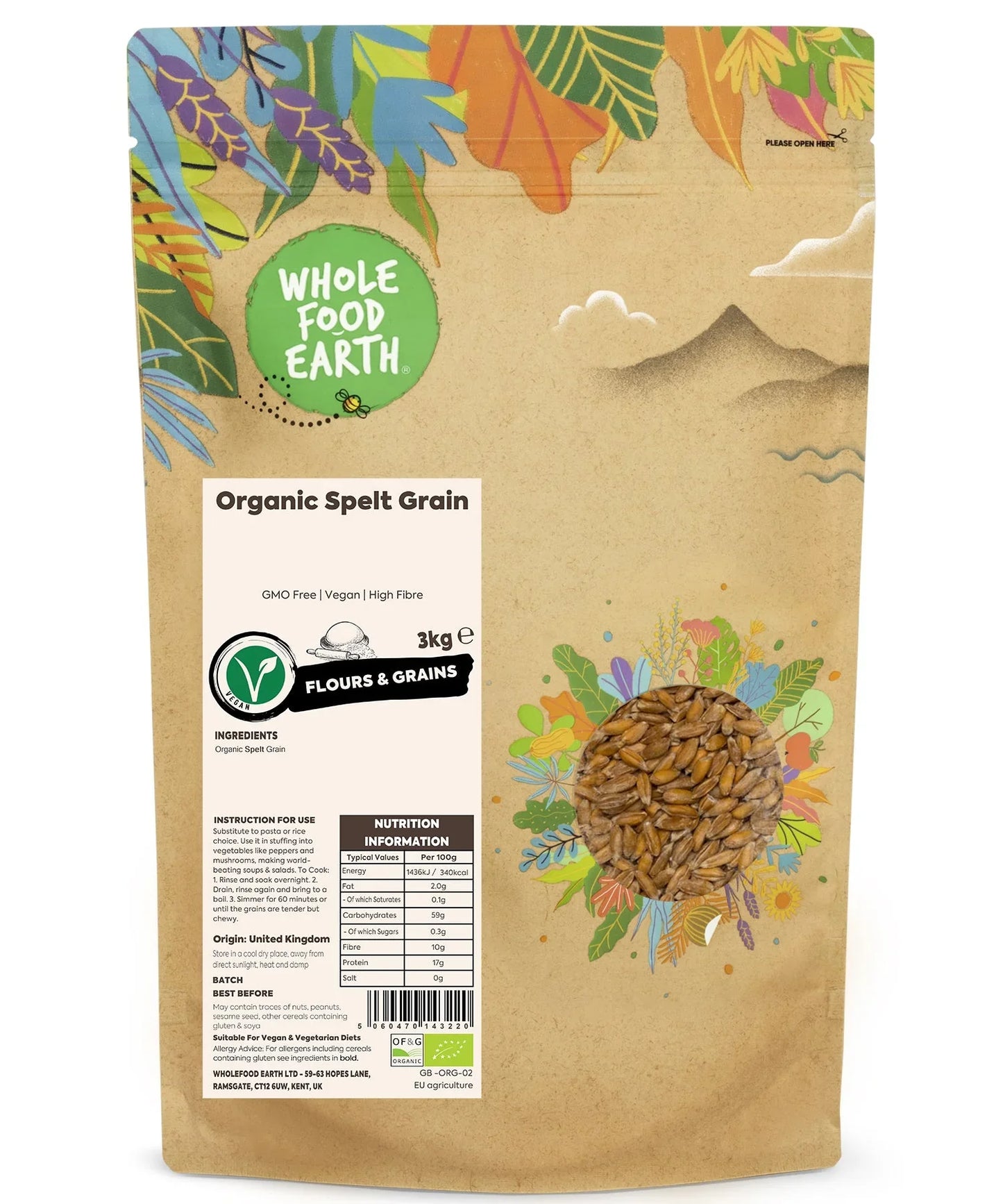 Organic Spelt Grain - Serious Grains