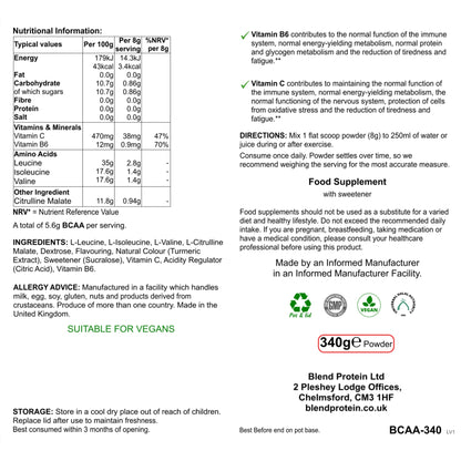 BCAA Blend - Lemon & Lime Flavour