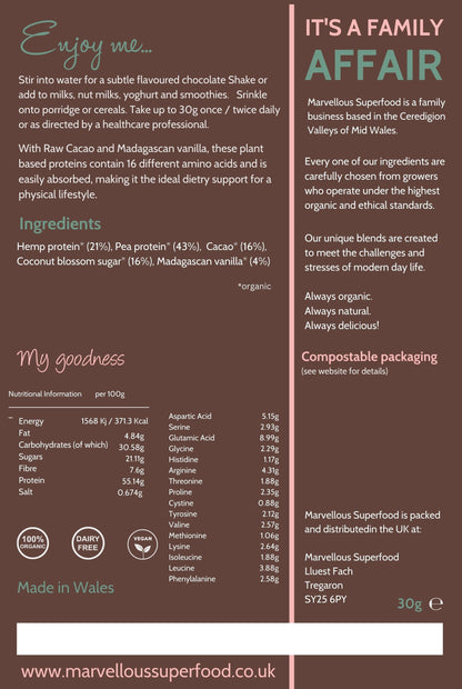 Nutrient Pure Protein powder.