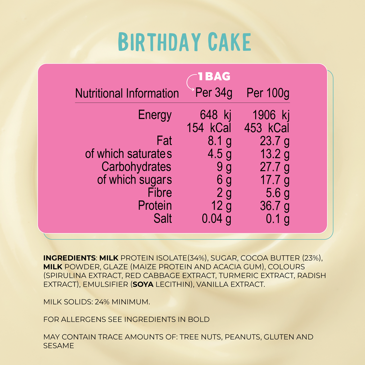 Birthday Cake Crunchy Protein Balls (10 pack)