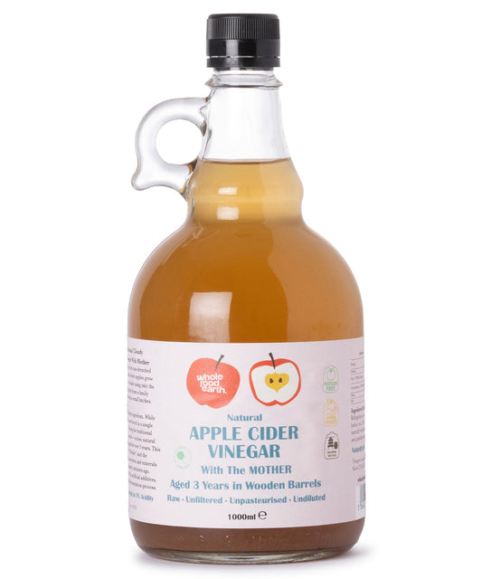 Natural Apple Cider Vinegar With "Mother" 1X1L | Raw | Unpasteurised | Unfiltered | GMO Free