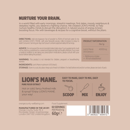 Orange County Lion's Mane Extract 240,000mg