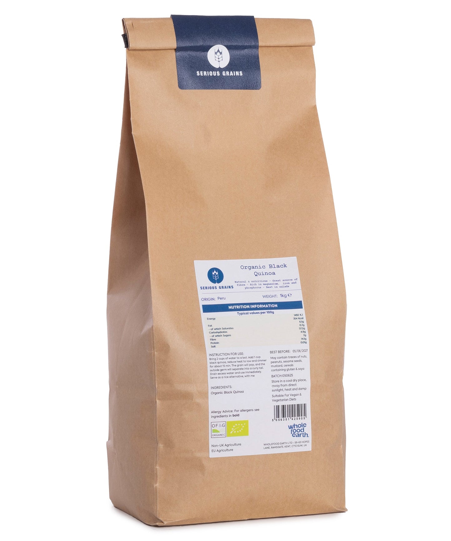 Organic Black Quinoa - Serious Grains