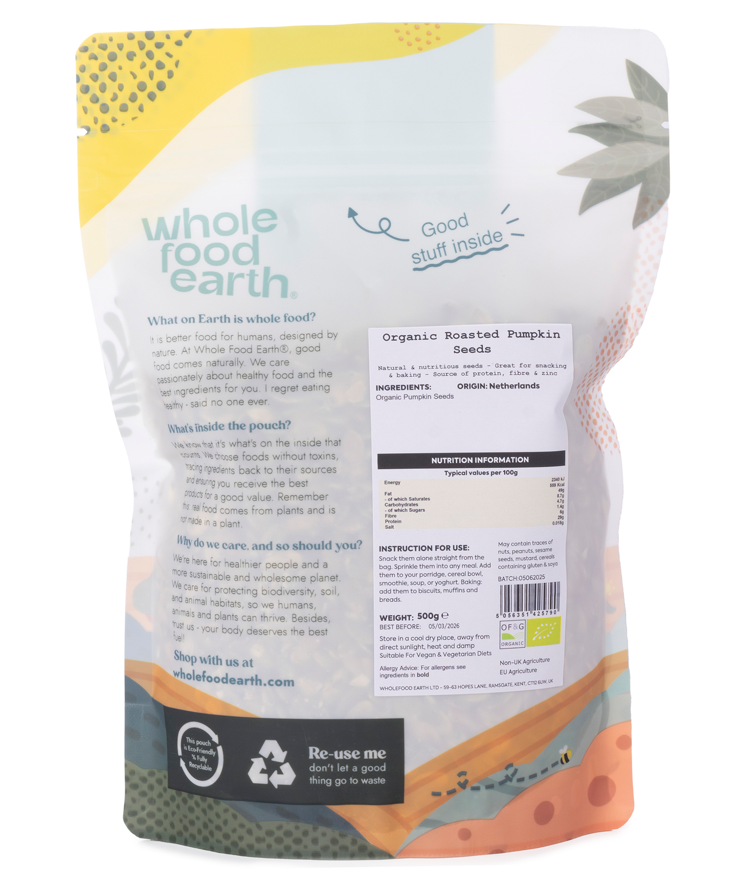 Organic Roasted Pumpkin Seeds