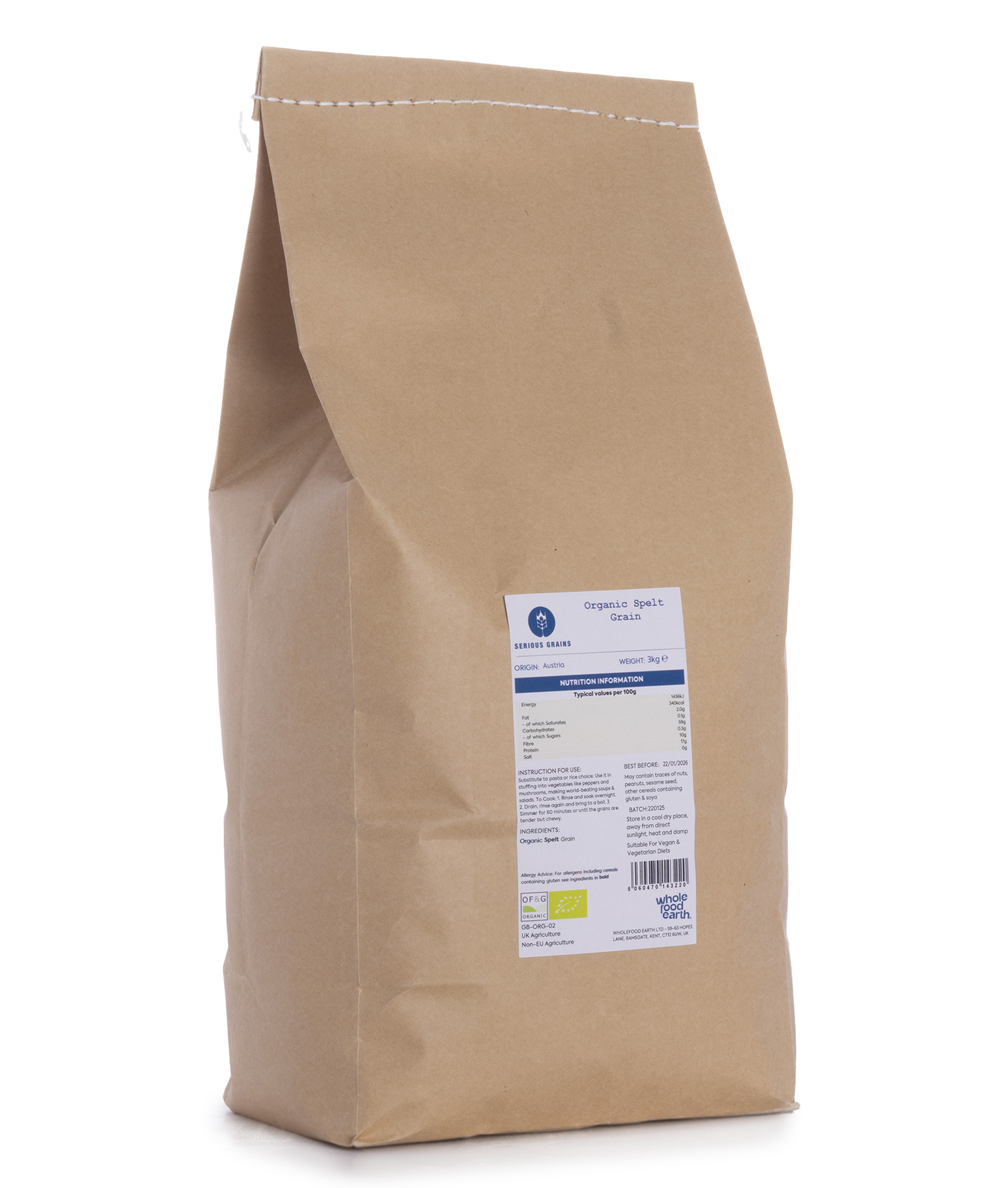 Organic Spelt Grain - Serious Grains