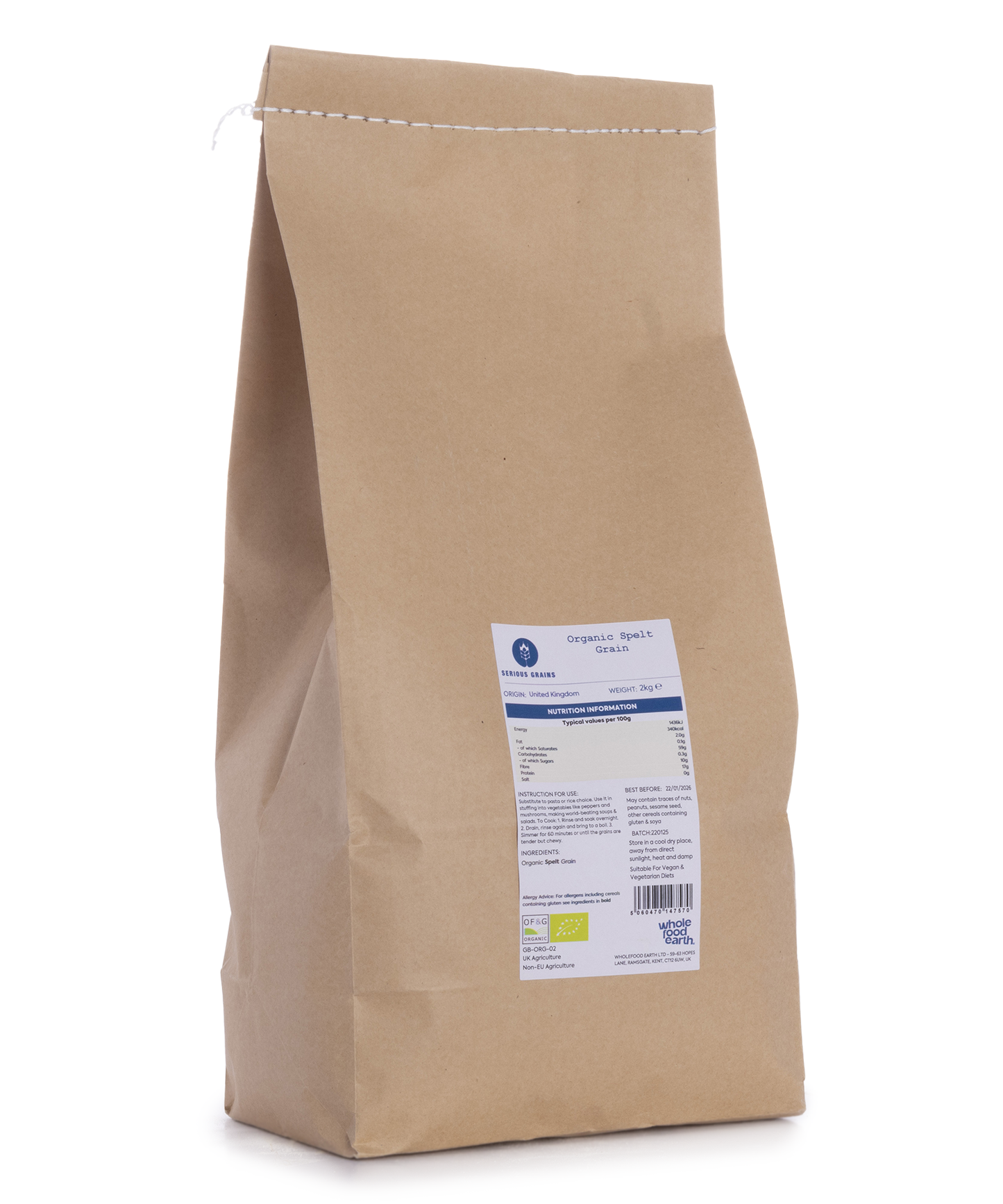 Organic Spelt Grain - Serious Grains