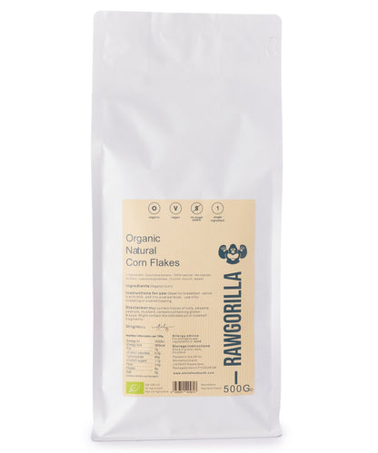 Organic Natural Corn Flakes - RAWGORILLA - 500g