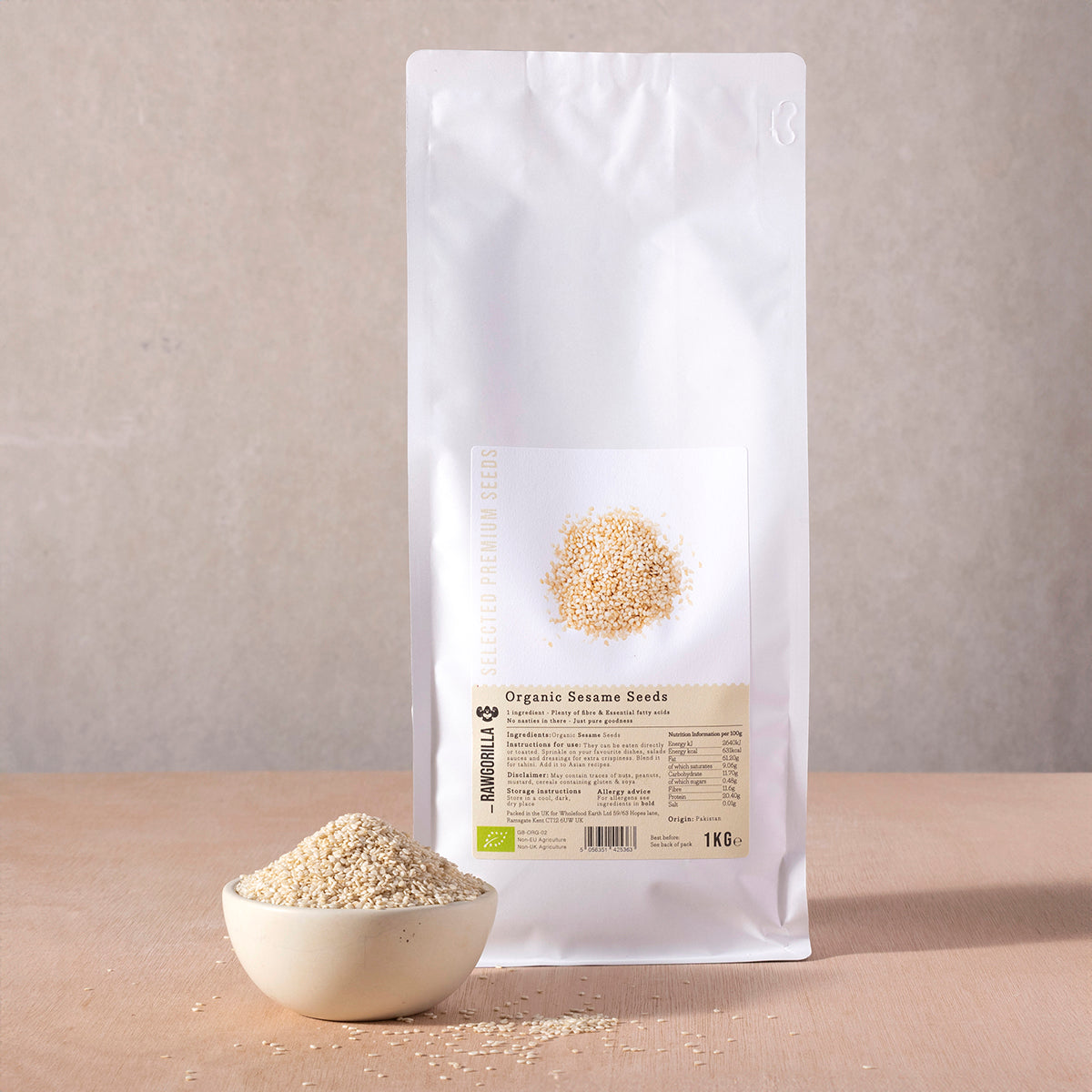 Organic Sesame Seeds - RAWGORILLA - 1kg