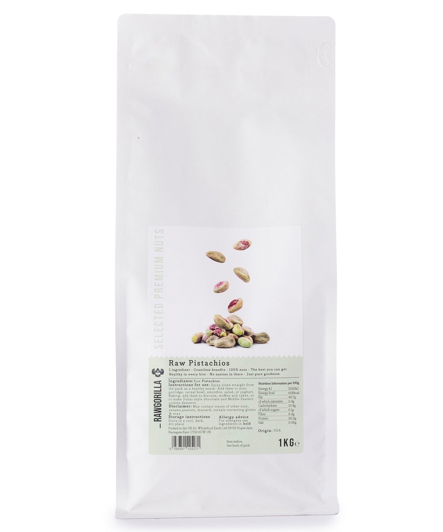Raw Pistachios - RAWGORILLA - 1kg