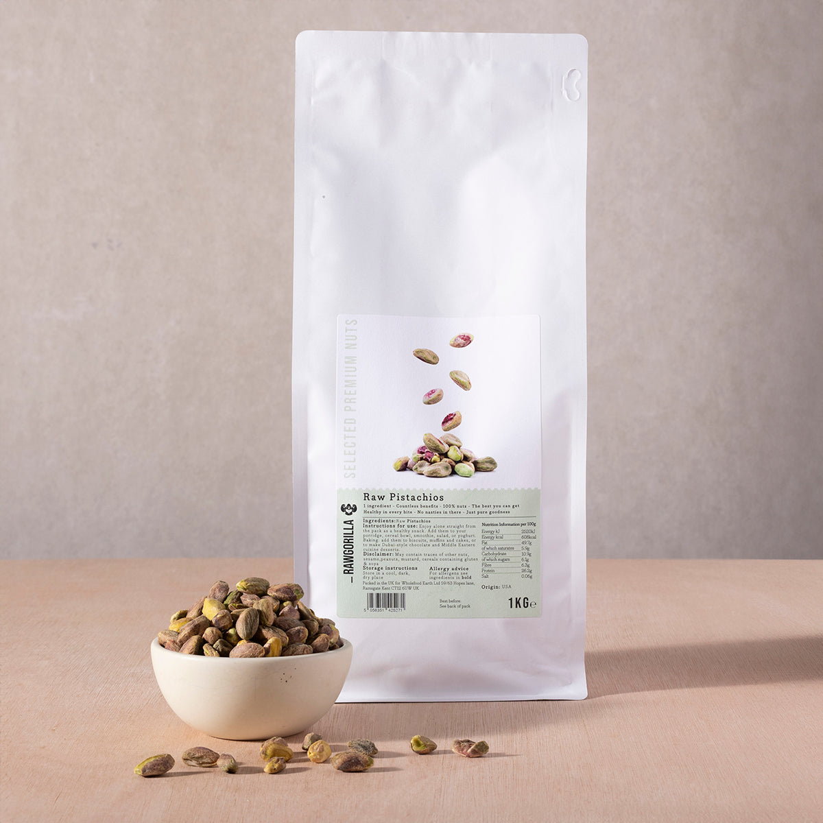 Raw Pistachios - RAWGORILLA - 1kg