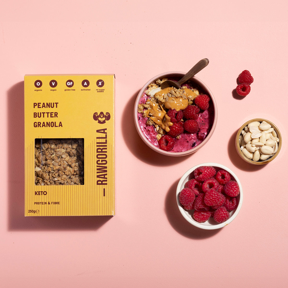 Keto Peanut Butter Granola - 250g - Raw Gorilla