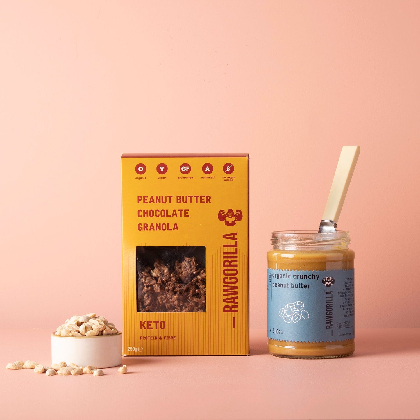 Keto Peanut Butter Chocolate Granola - 250g - Raw Gorilla