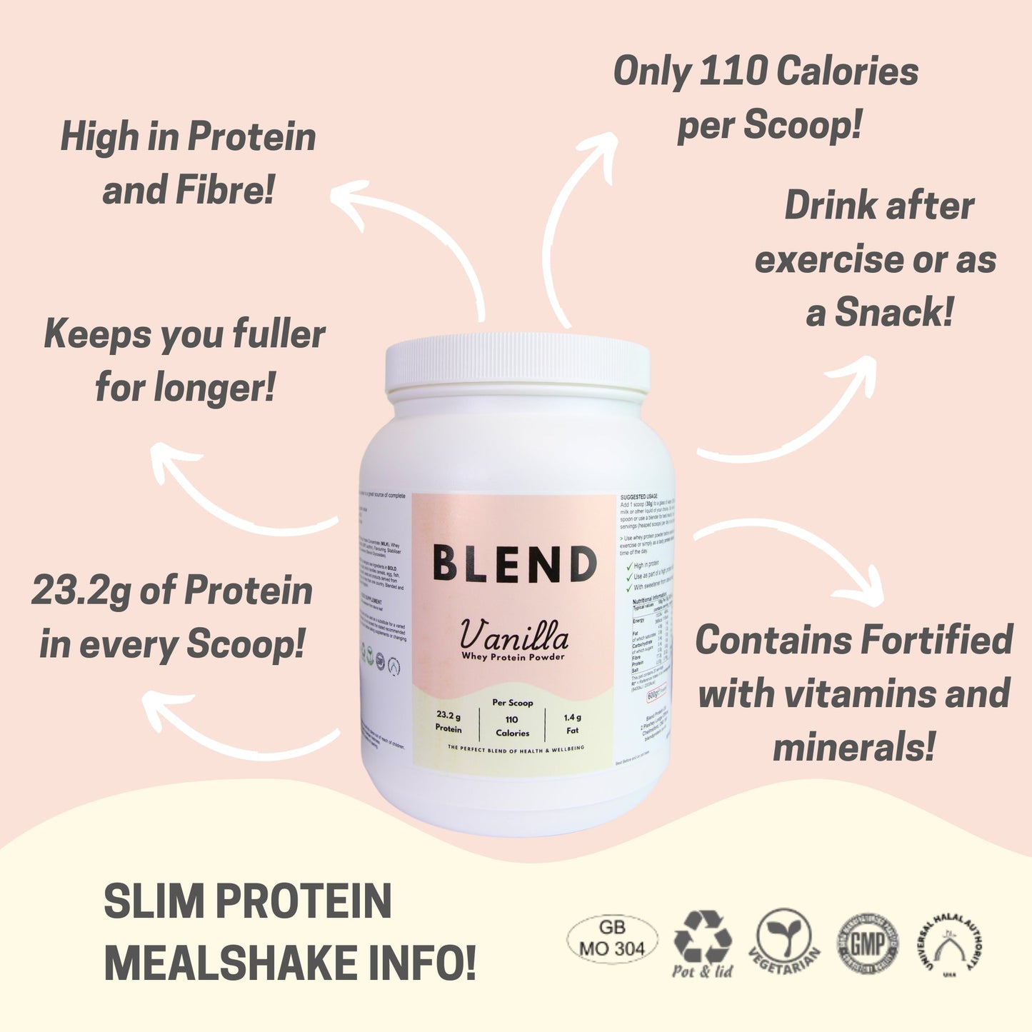 Organic Whey Protein Powder - Vanilla Flavour