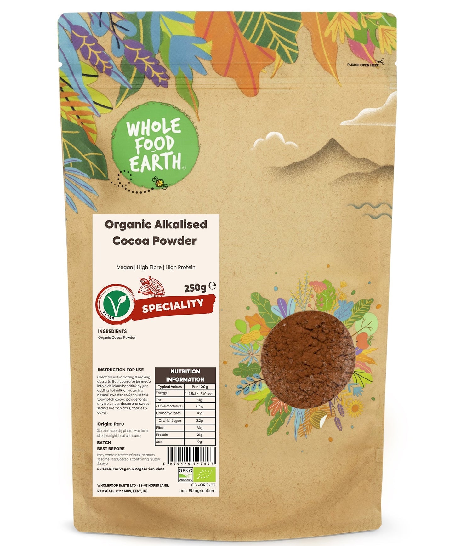 Organic Alkalised Cocoa Powder