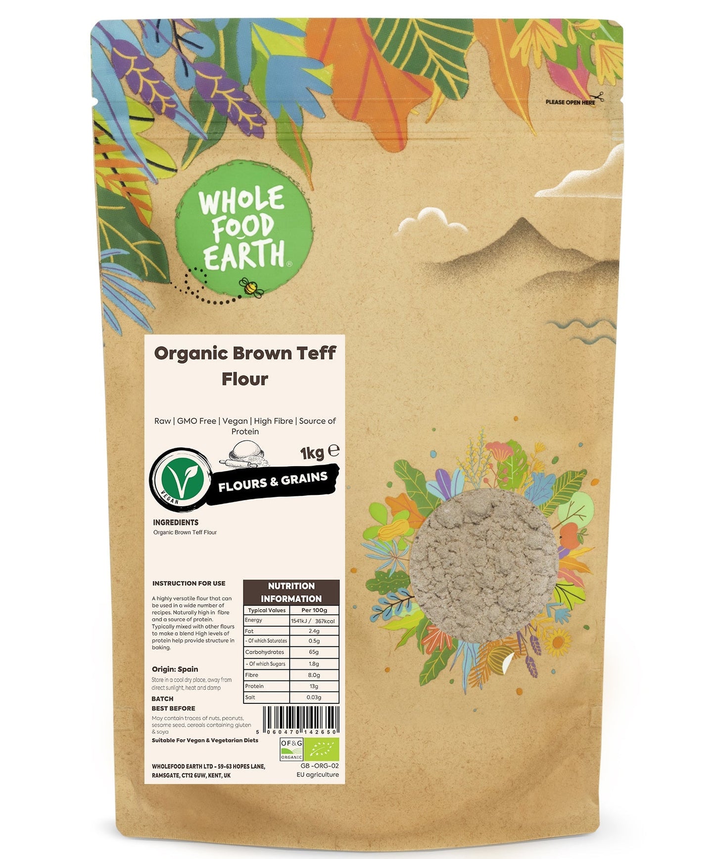 Organic Brown Teff Flour