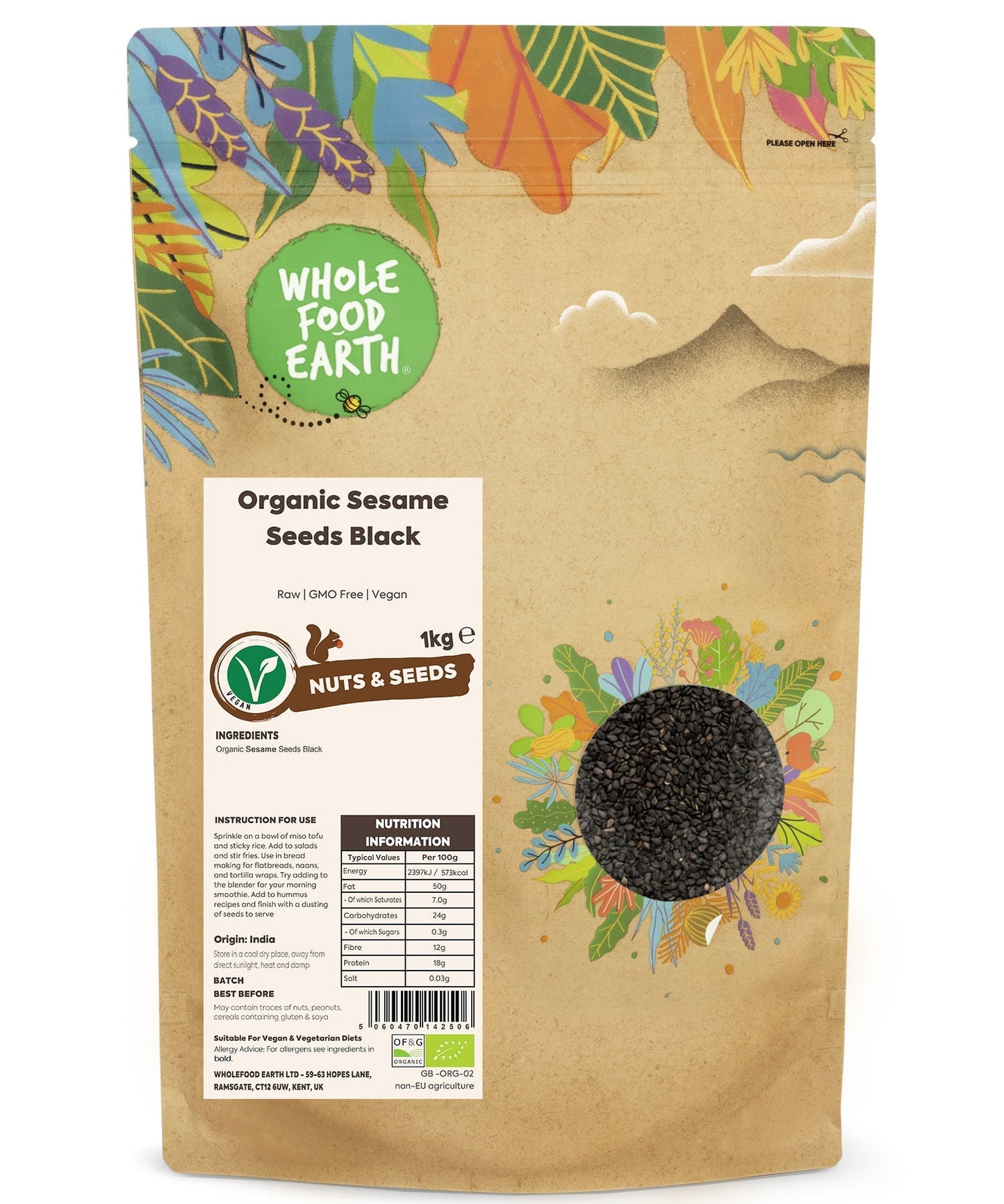 Organic Sesame Seeds Black