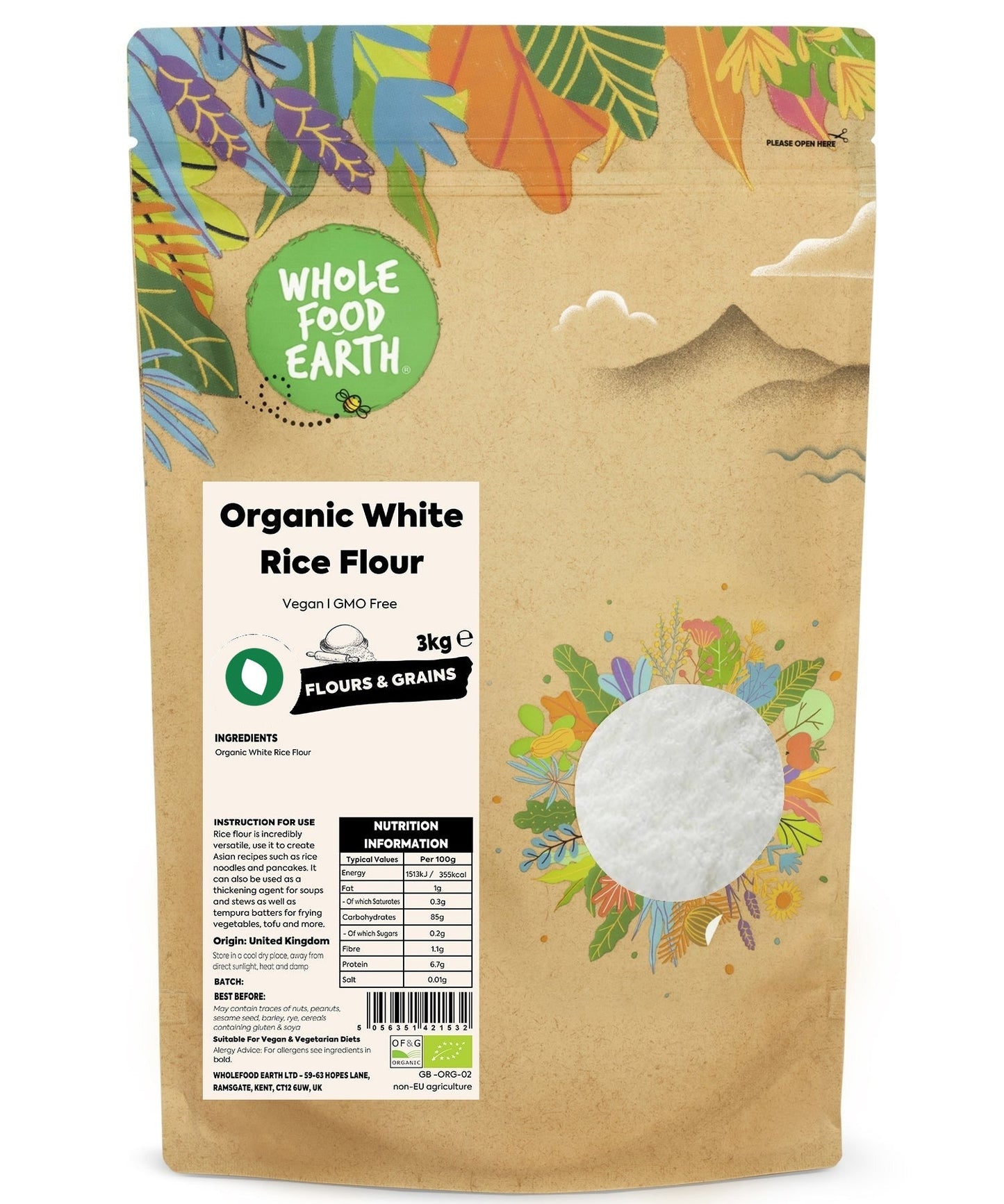 Organic White Rice Flour