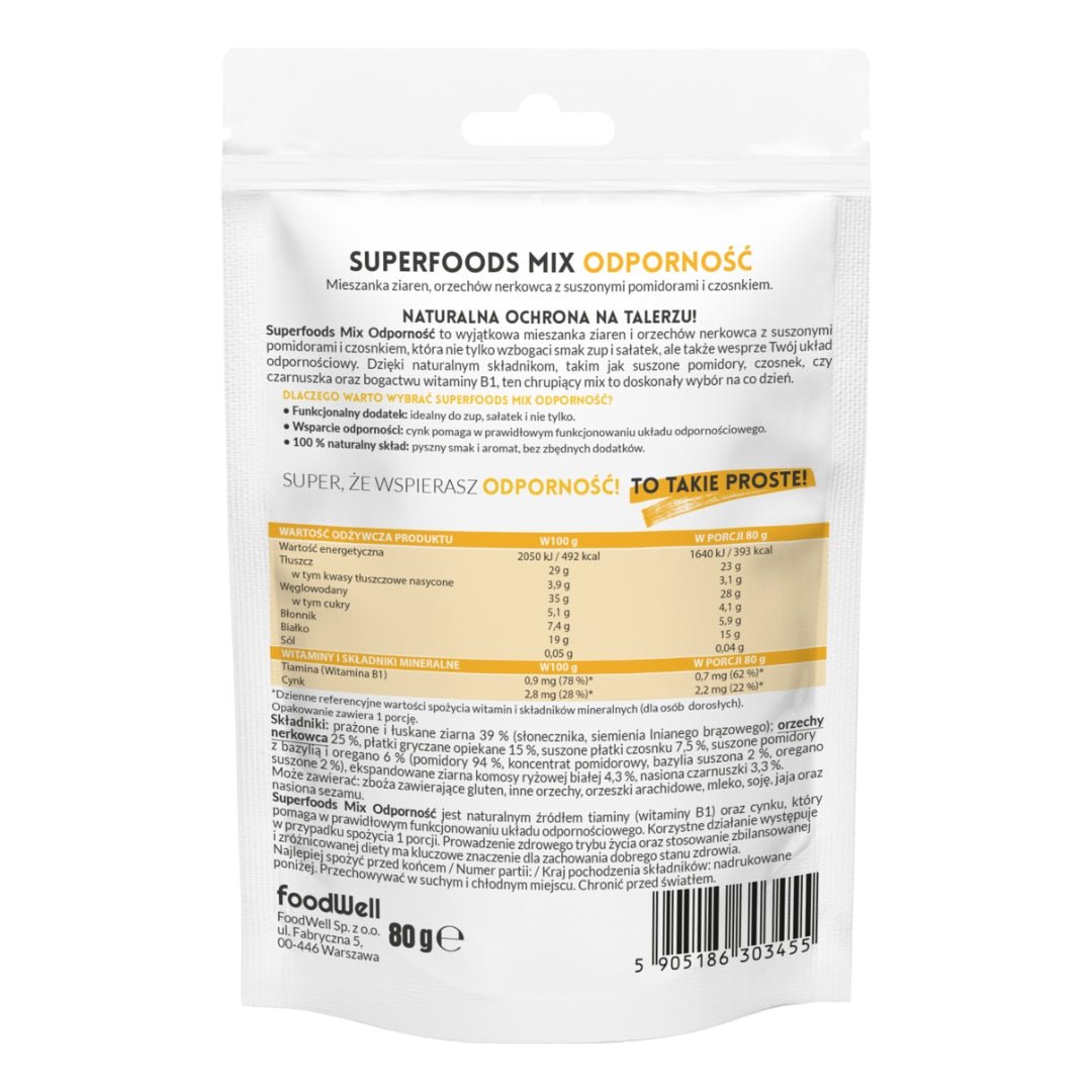 BB 01/2026 Superfoods MIX - Immunity - Source of zinc & vitamin B1 80g